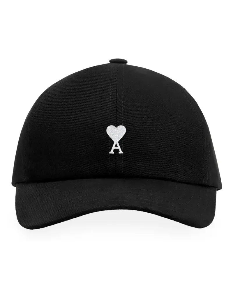 AMI Paris Baseballkappe mit Ami de Coeur - Schwarz Schwarz