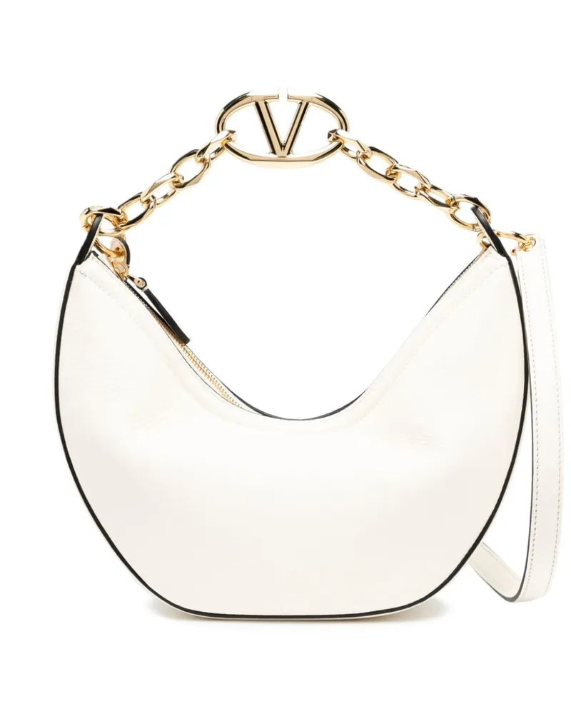 Valentino Garavani Kleine VLogo Moon Schultertasche - Weiß Weiß