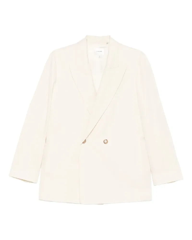 Frame Denim The Lounge double-breasted peak-lapel blazer - Nude Nude