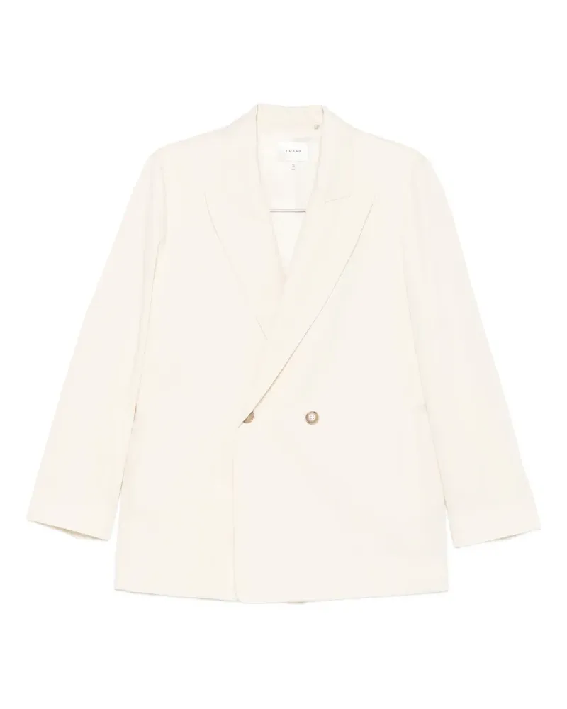 Frame Denim The Lounge double-breasted peak-lapel blazer - Nude Nude