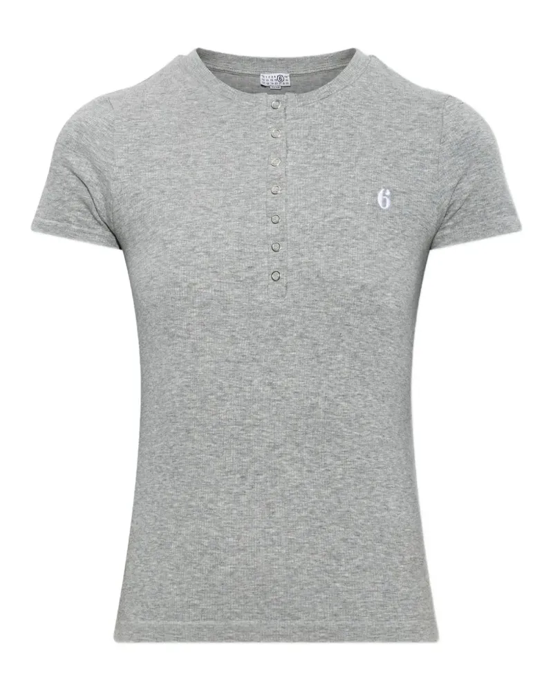 Maison Margiela ribbed-knit T-shirt - Grau Grau