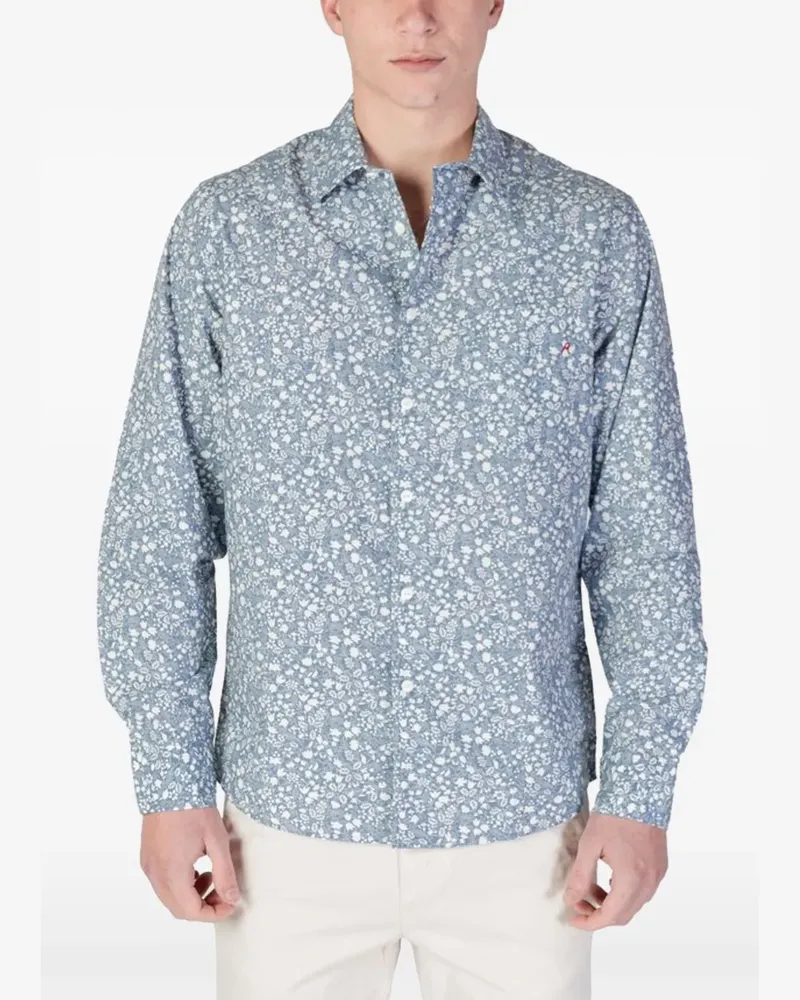 Replay floral-print shirt - Blau Blau