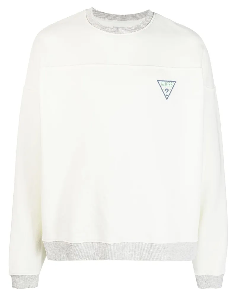 Guess Sweatshirt mit Logo-Print - Weiß Weiß