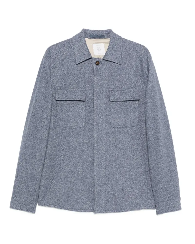 Eleventy button-fastening flap-pocket shirt jacket - Blau Blau