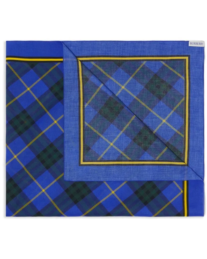 Burberry Karierter Schal - Blau Blau