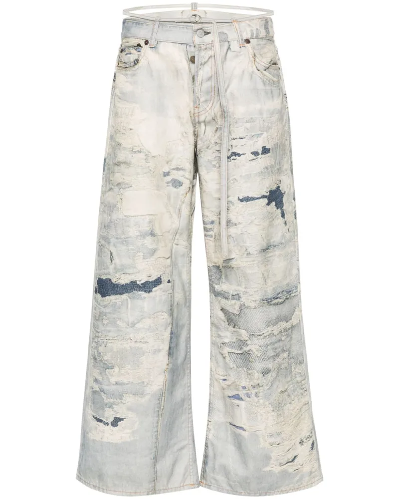 Acne Studios Tief sitzende Schlaghose - Blau Blau