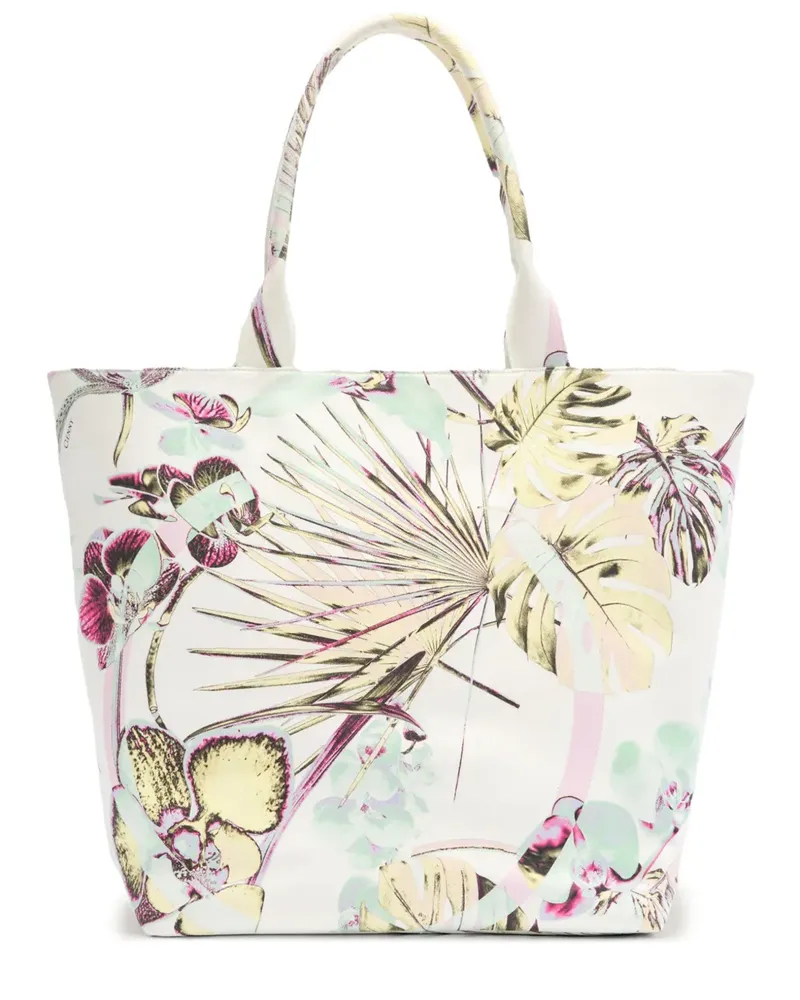 Genny Tote Bag mit Flower Jungle-Print - Weiß Weiß