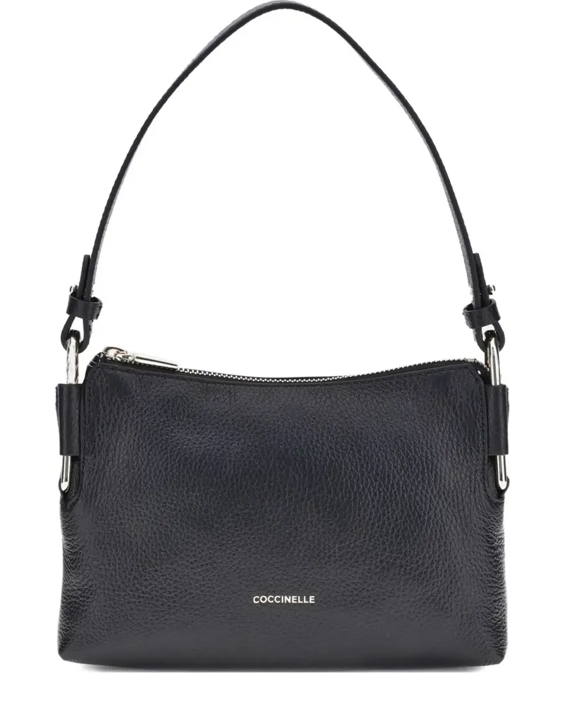 Coccinelle Rebekka Schultertasche mit Reißverschluss - Schwarz Schwarz