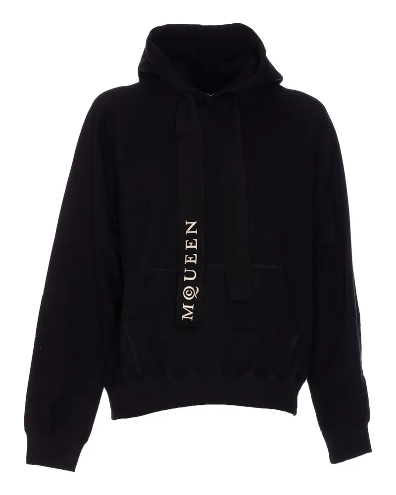 Alexander McQueen Hoodie mit Kängurutasche - Schwarz Schwarz