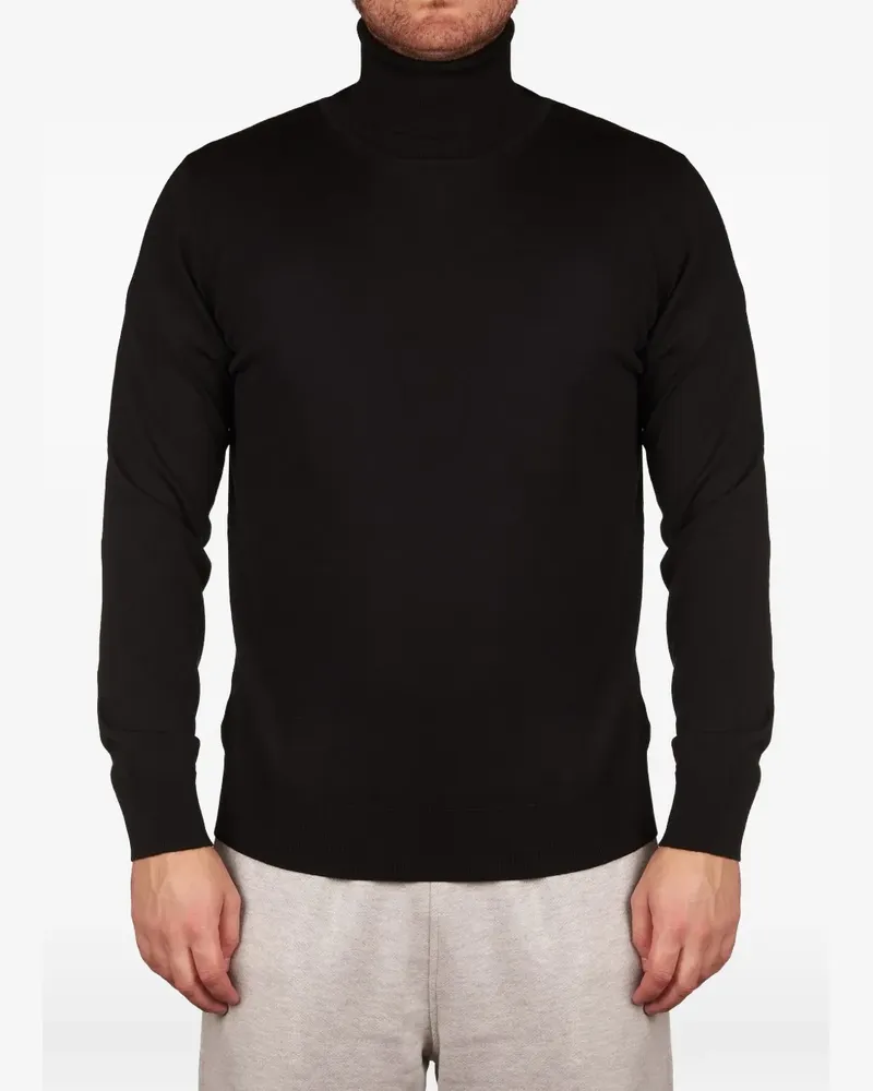 Alpha Studio roll-neck knitted sweater - Schwarz Schwarz