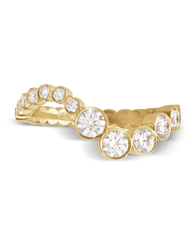 Sophie Bille Brahe 18kt Ensemble Ocean Gelbgoldring mit Diamant Gold
