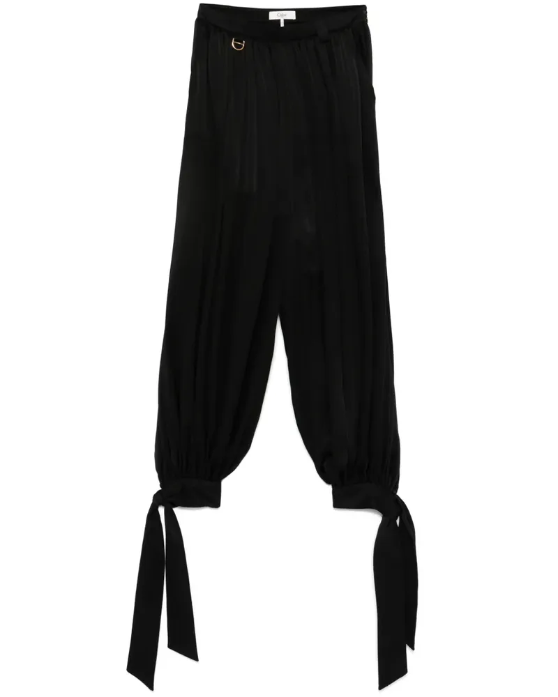 Chloé Culottes aus Georgette-Krepp - Schwarz Schwarz