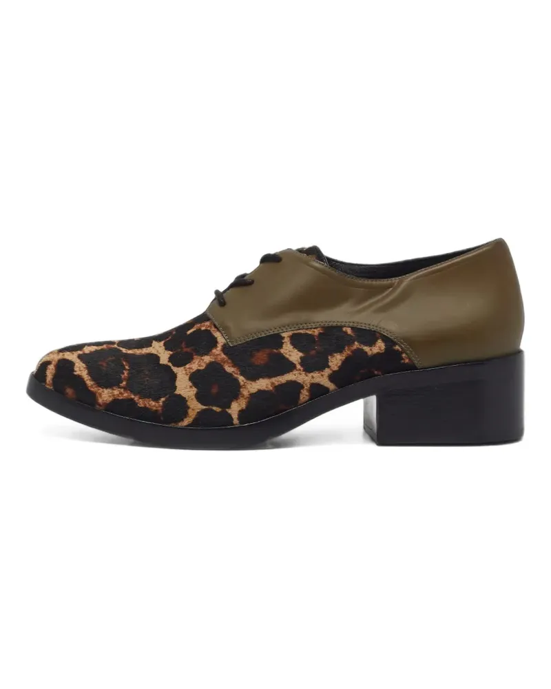 Philipp Plein Derby-Schuhe mit Leopardenprint - Grün Grün