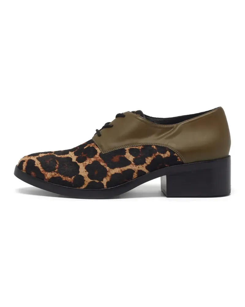 Philipp Plein Derby-Schuhe mit Leopardenprint - Grün Grün