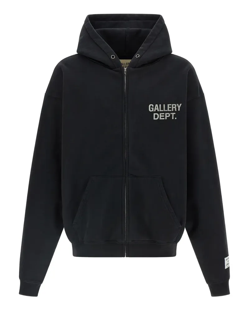 GALLERY DEPT. full-zip logo hoodie - Schwarz Schwarz