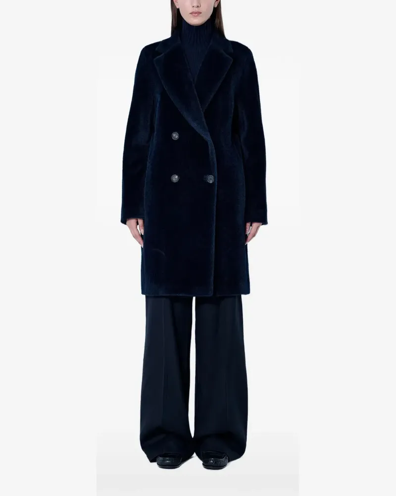 Max Mara Cabanjacke mit fallendem Revers - Blau Blau