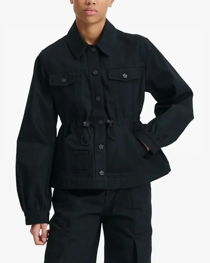 Cecilie Bahnsen Candida Jeansjacke mit Kordelzug - Schwarz Schwarz