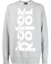 kolor Sweatshirt in Distressed-Optik Grau