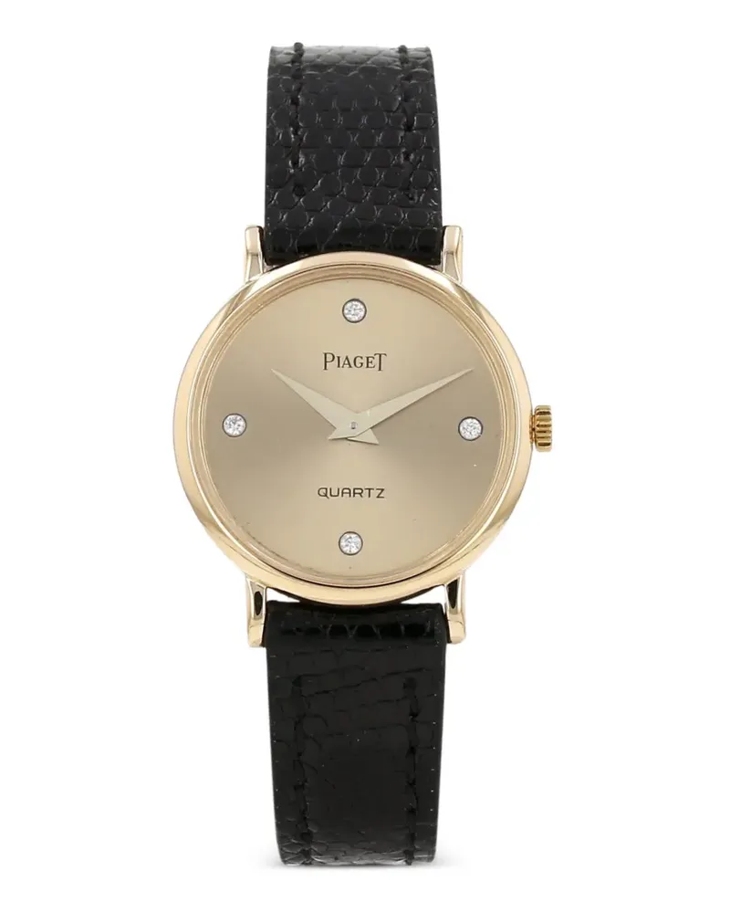 Piaget 1980s runde Armbanduhr aus Gelbgold 24mm Gold