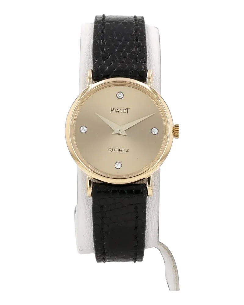 Piaget 1980s runde Armbanduhr aus Gelbgold 24mm Gold