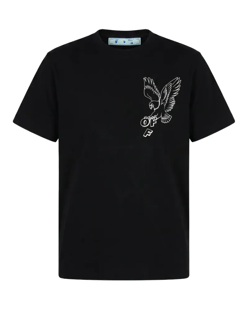 OFF-WHITE T-Shirt mit Adler-Print - Schwarz Schwarz