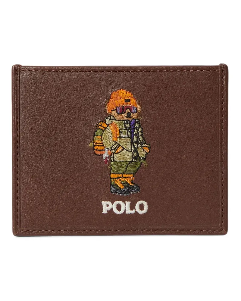 Ralph Lauren Polo Bear leather card case - Braun Braun