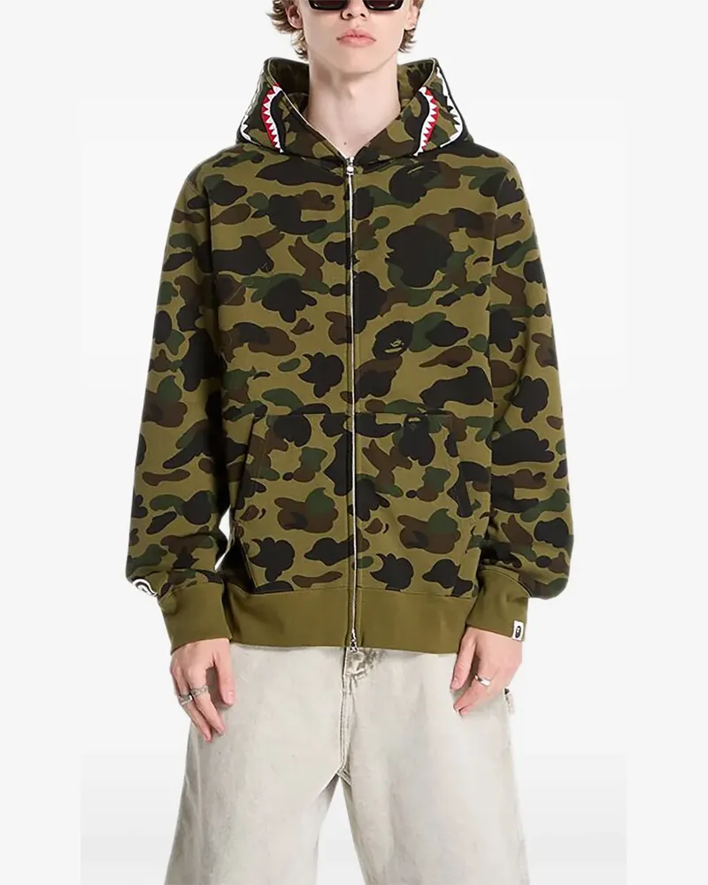 BAPE 1st Camo Shark Hoodie - Grün Grün