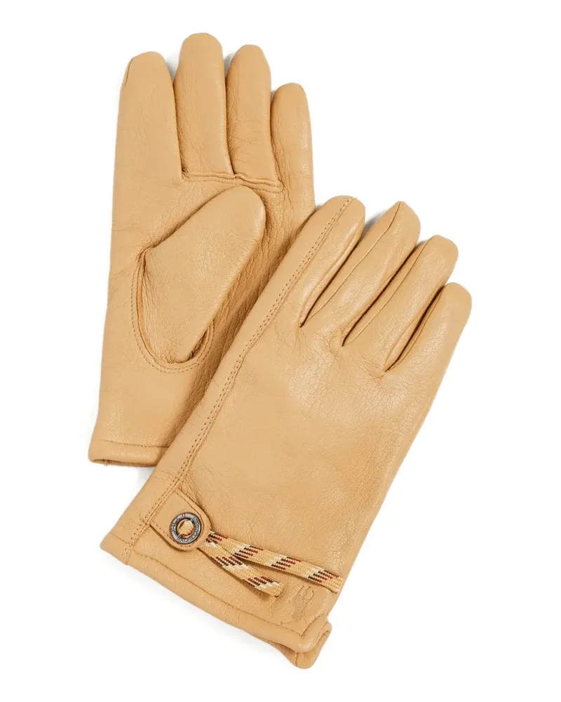 Ralph Lauren rope-detail leather gloves - Nude Nude