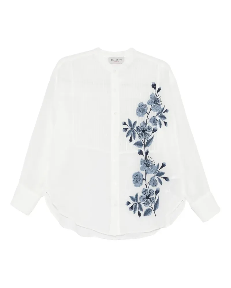 Ermanno Scervino Rock mit Blumenstickerei - Weiß Weiß