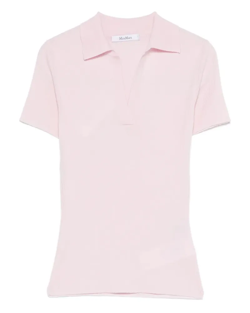 Max Mara Geripptes Oberteil mit Kragen - Rosa Rosa