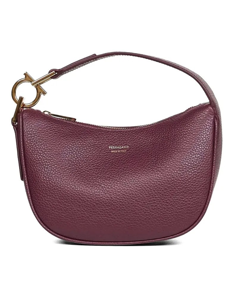 Ferragamo Mini Schultertasche mit Gancini-Detail - Violett Violett