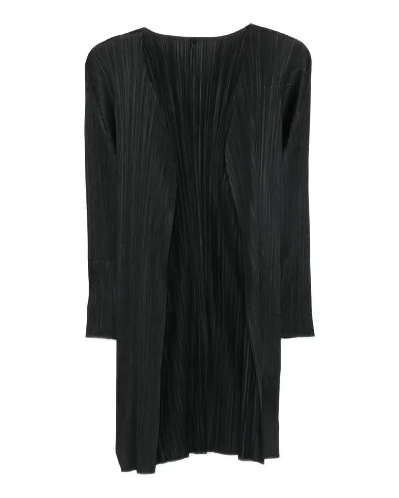 Issey Miyake pleated coat - Schwarz Schwarz