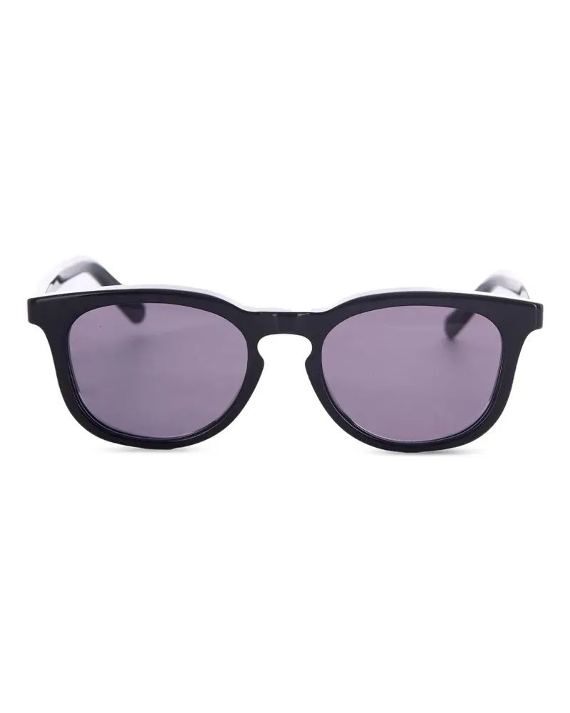 Maison Margiela Sonnenbrille mit rundem Gestell - Schwarz Schwarz