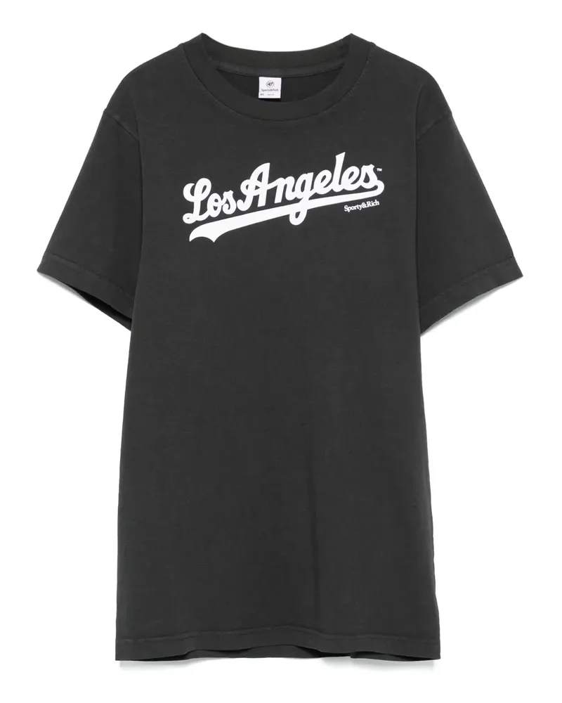 SPORTY & RICH Dodgers T-Shirt - Schwarz Schwarz