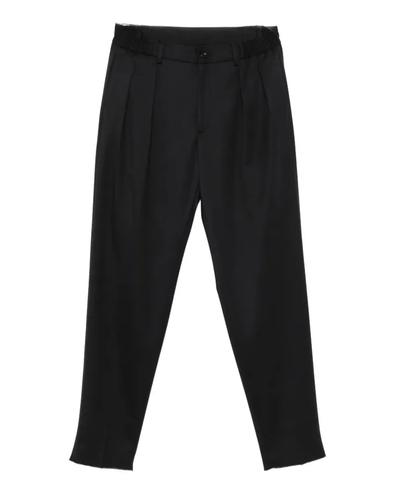 Tagliatore pleated twill-weave trousers - Blau Blau