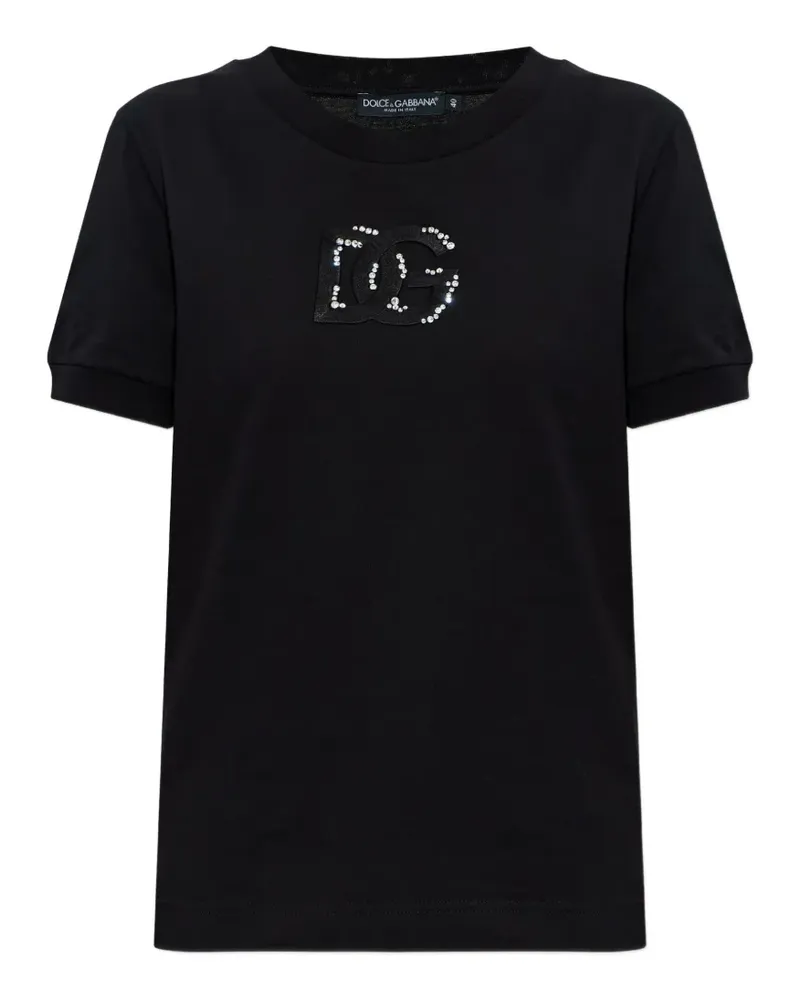 Dolce & Gabbana logo-embellished T-shirt - Schwarz Schwarz