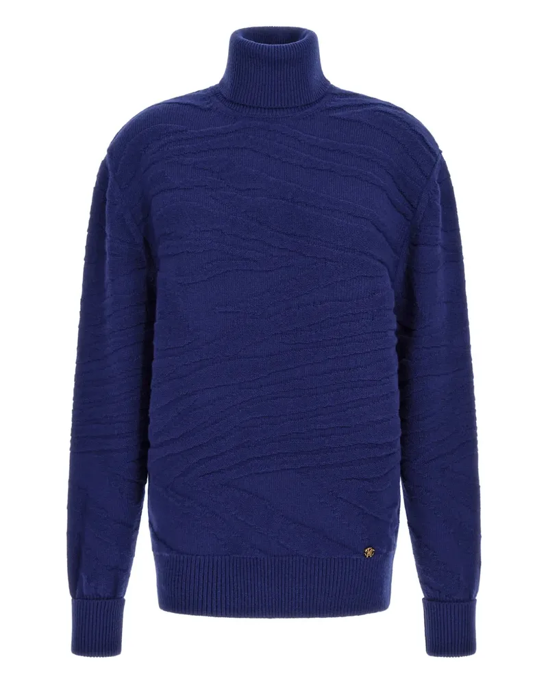 Roberto Cavalli turtleneck wool sweater - Blau Blau