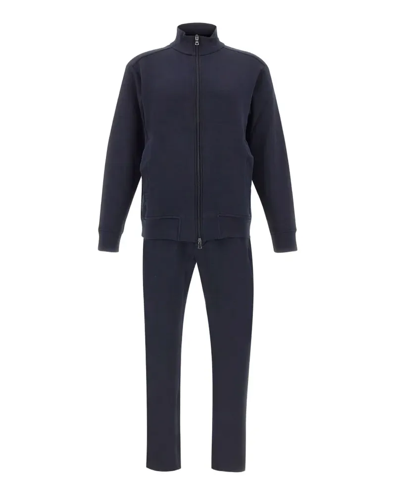 Paul & Shark logo-embroidered zip-up tracksuit - Blau Blau
