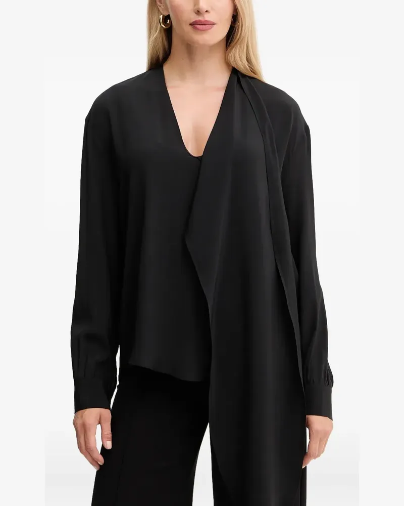 Simona Corsellini Drapiertes Oberteil - Schwarz Schwarz