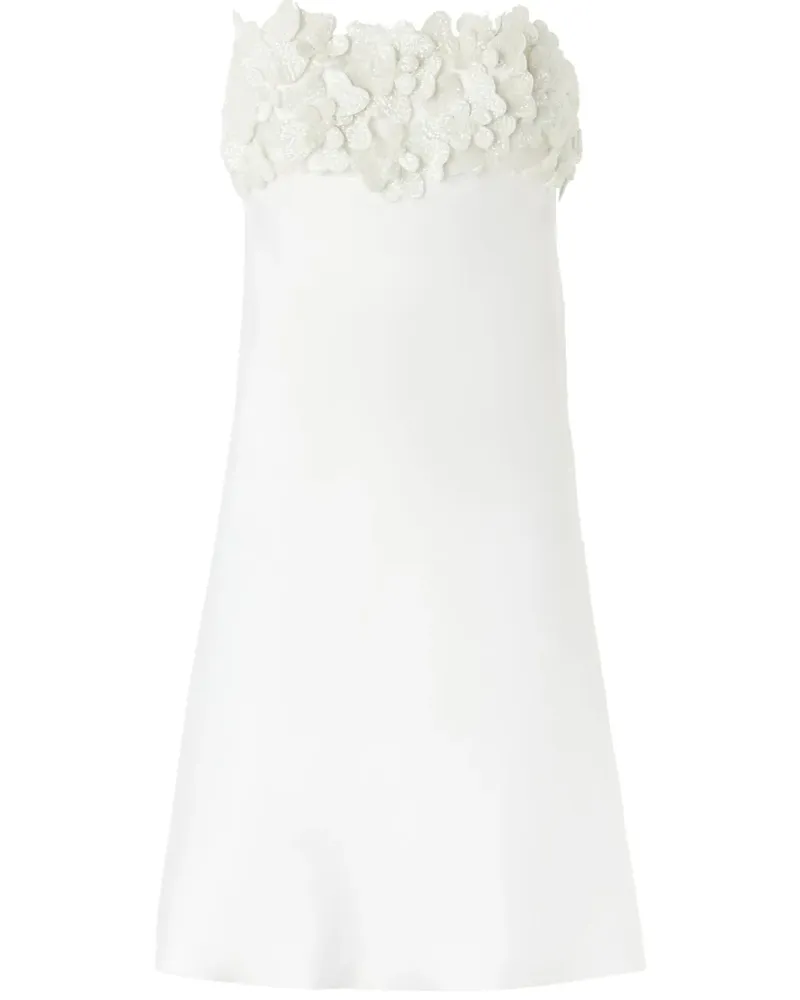 Genny Minikleid mit Blumenapplikation - Weiß Weiß