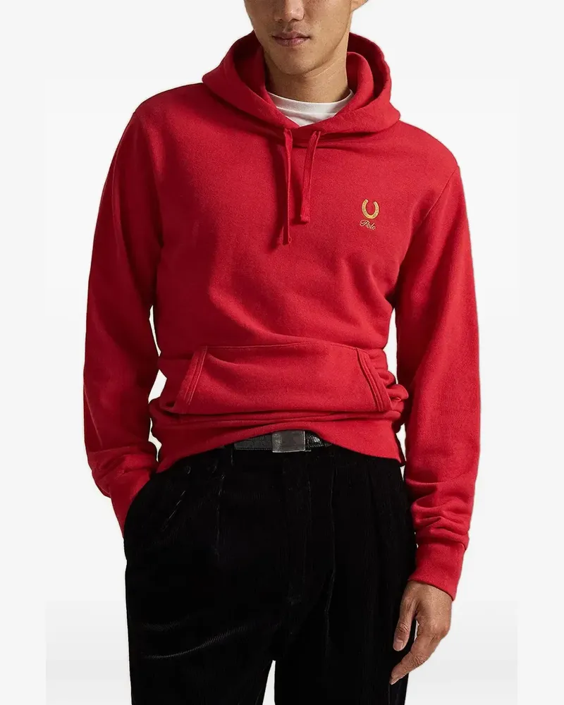 Ralph Lauren logo-embroidery hoodie - Rot Rot