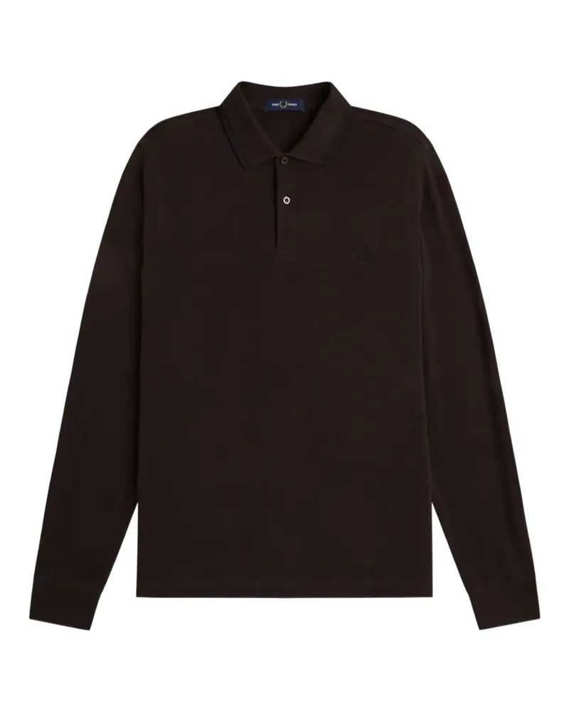 Fred Perry long-sleeve polo shirt - Braun Braun