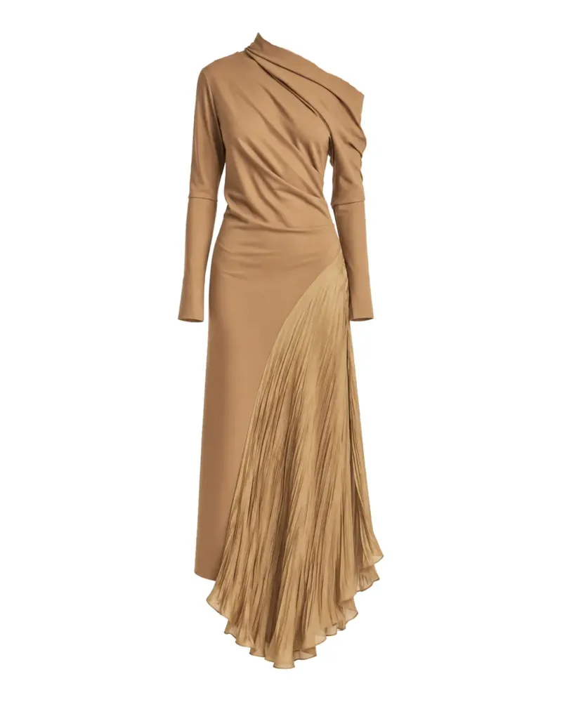 Irina Schrotter Drapiertes Roxanda Maxikleid mit Falten - Braun Braun