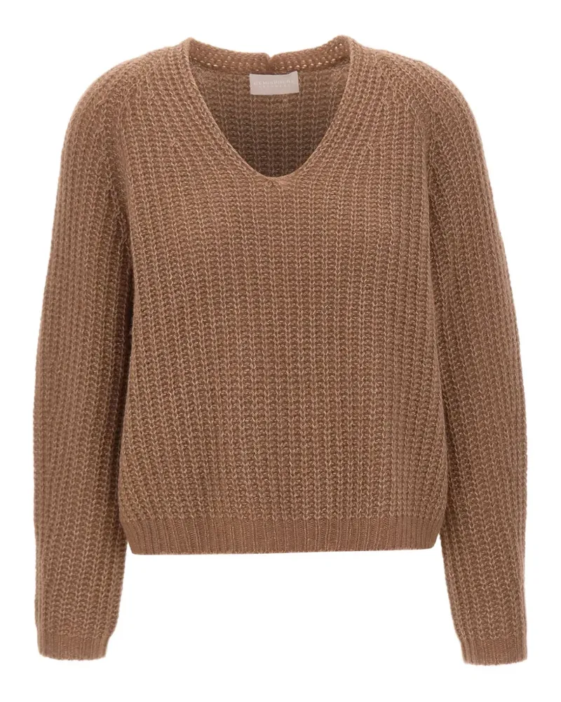 hemisphere V-neck cable-knit sweater - Braun Braun