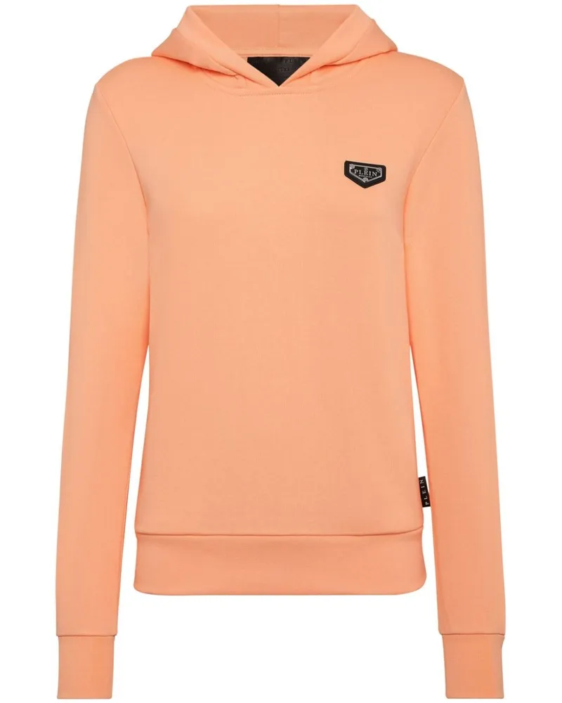 Philipp Plein Hoodie mit Logo-Schild - Orange Orange
