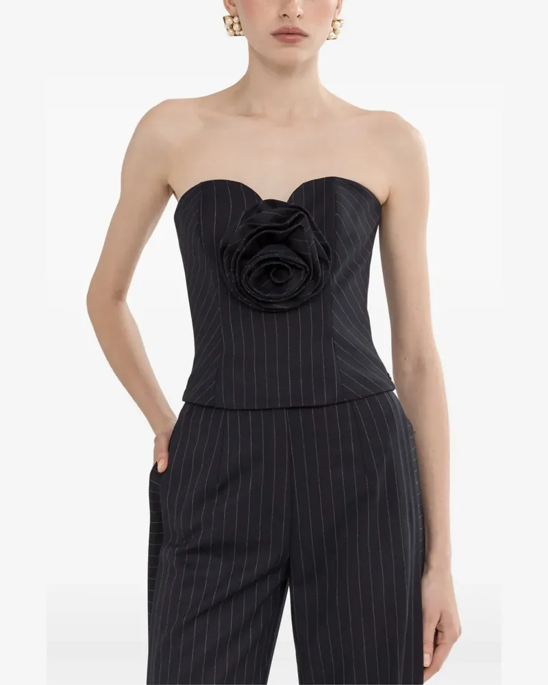 NISSA floral-detail corset top - Blau Blau