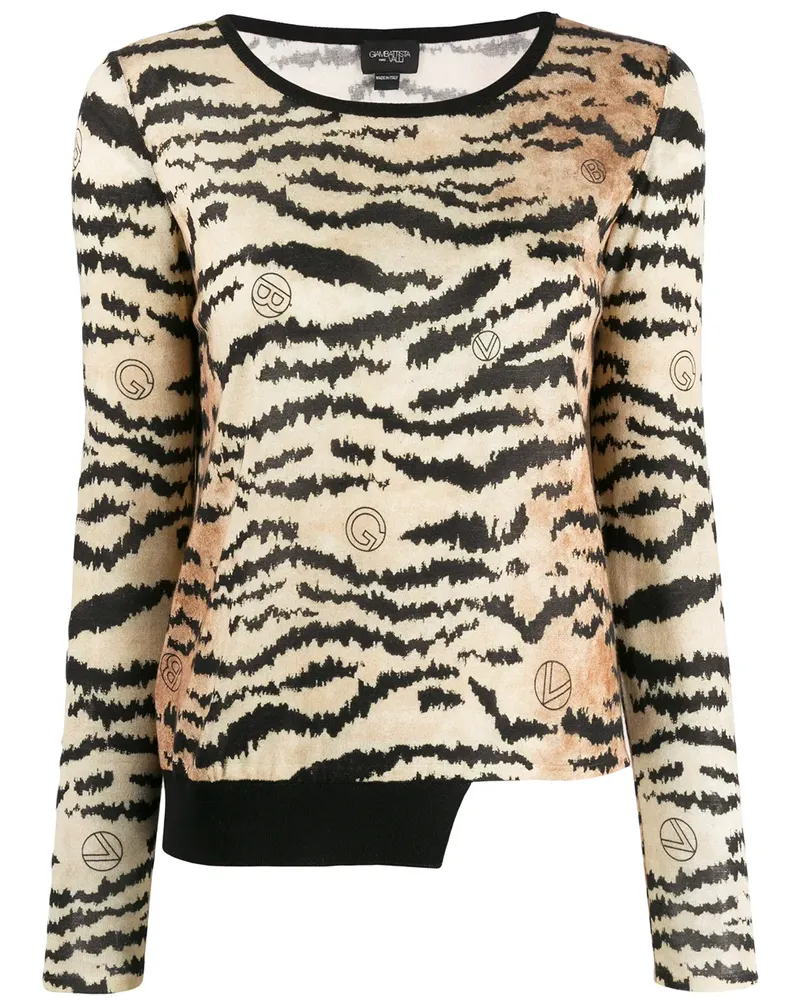 Giambattista Valli Pullover mit Tigermuster - Nude Nude