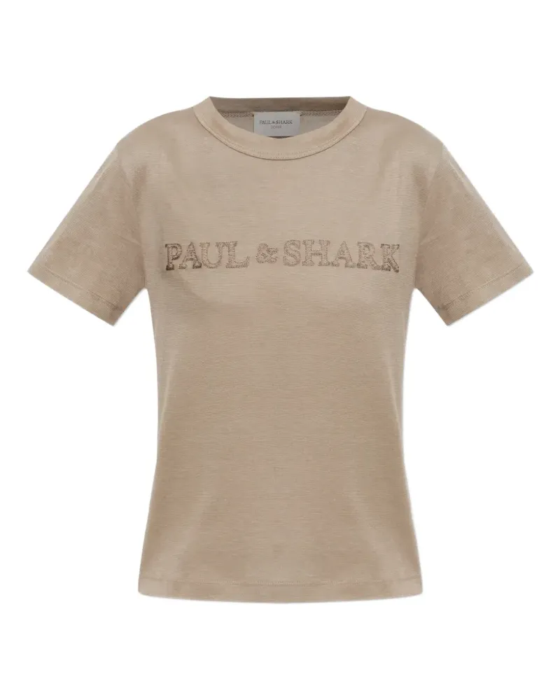 Paul & Shark T-Shirt mit Logo-Stickerei - Nude Nude