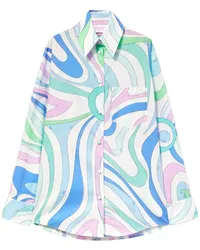 Emilio Pucci Hemd mit Marmo-Print Weiß