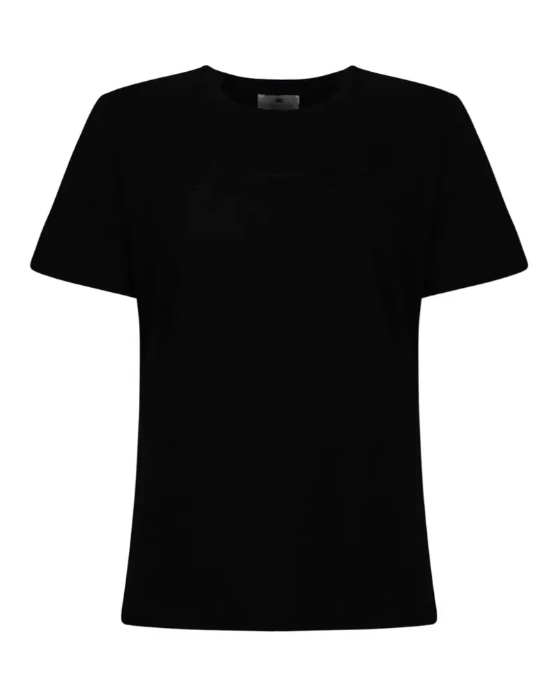 Elisabetta Franchi embossed T-shirt - Schwarz Schwarz